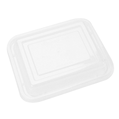 Clear Lid for Black Rectangular Microwaveable Plastic Container 12oz (Pack 300)