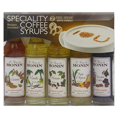Monin Flavoured Mini Coffee Syrups Gift Set ( 5 x 5cl Bottles)