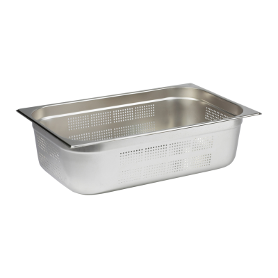 Gastronorm Pan Stainless Steel 1/1 150mm Deep Perforated