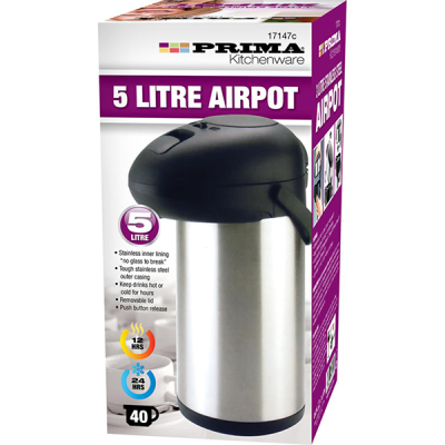 Prima Vacuum Airpot Tea / Coffee Dispenser 5 Litre