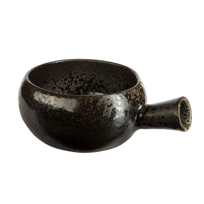 Rustico Black Ironstone Handled Soup Cup 56cl