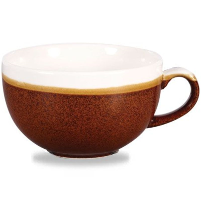 Churchill Monochrome Cinnamon Brown Cappuccino Cup 12oz (Pack 12)
