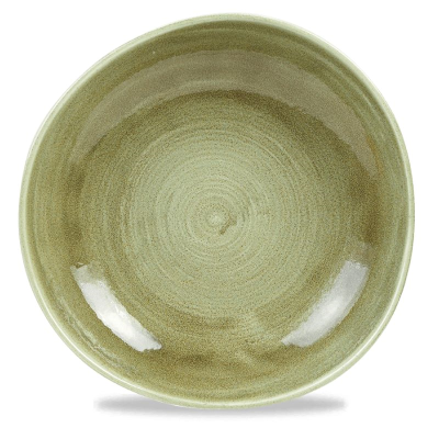 Churchill Stonecast Patina Burnished Green Round Trace Bowl 9.88" (Pack 12)