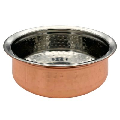 Copper Plated Hammered Handi 15.5cm