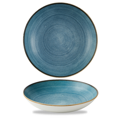 Churchill Stonecast Raw Blue Coupe Bowl 7.25"