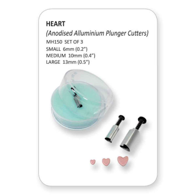 S / M / L Heart Shape Plunger Cutters (Pack 3)