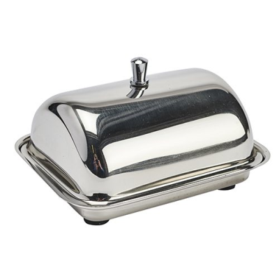 Stainless Steel Butter Dish with Dome Lid 12x9cm
