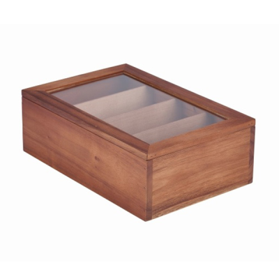 Acacia Wood Tea Box 30x20x10cm