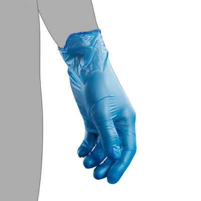 Powder Free Blue Vinyl Gloves Medium (Pack 100)