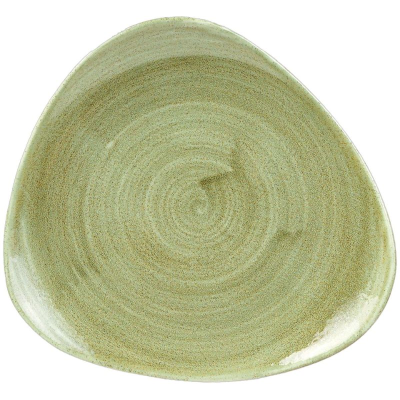 Churchill Stonecast Patina Burnished Green Lotus Plate 7.75" (Pack 12)