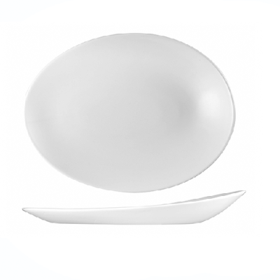 Churchil White Orbit Oval Coupe Plate 10" (Pack 12)