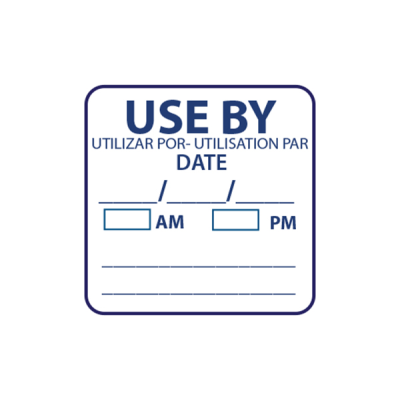 Removable Use by Label - 25 x 25mm (Pack 1000)