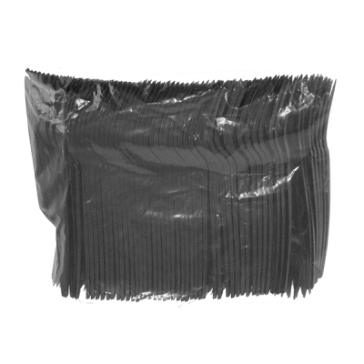 Black Plastic Disposable Forks (Pack 100)