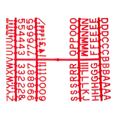 1/2" Letter Set - (660 characters) Red