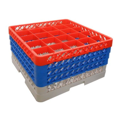 Glass Rack 25 Compartment With 4 Extenders 50 x 50cm (Fits 83 x 245mm Glass)