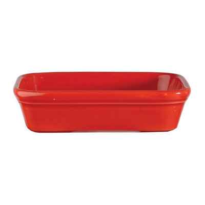 Churchil Cookware Red Shallow Rect Dish 6"x4.5" (Pack 12)