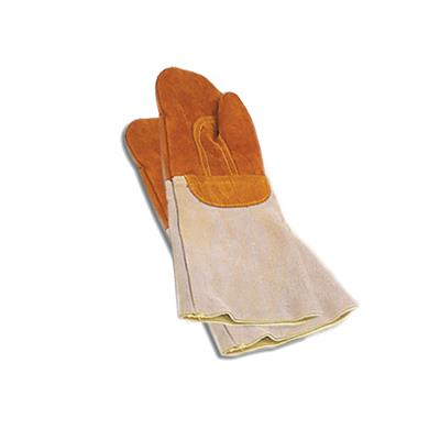 Matfer Thermal Protection Baker Mitts with Leather Wool-Lined Cuff 20 x 40cm