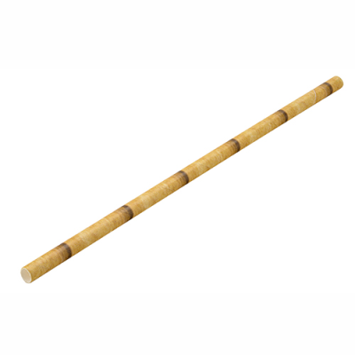 Paper Natural Bamboo Straw 8" x 6mm (Pack 250)