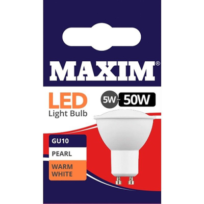 Maxim LED GU10 Bulb Warm White 5w (Pack 10)