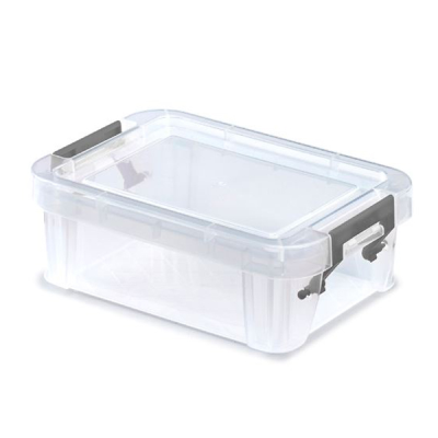 Whitefurze 0.3 Litre Allstore Storage Box with Silver Clamp
