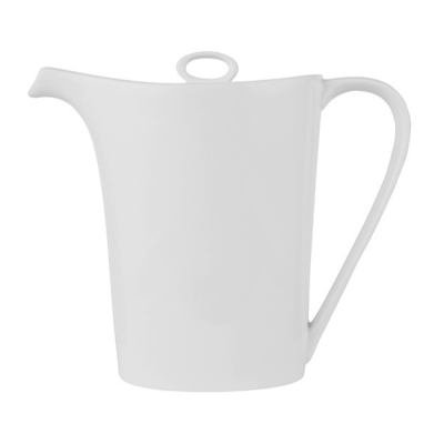 Alchemy Ambience White Oval Coffee Pot 18oz (Pack 6)