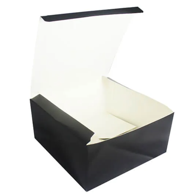 Black Cardboard Burger Box 130 x 130 x 63mm (Pack 250)
