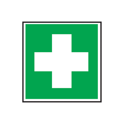 Self Adhesive First Aid Symbol Sign