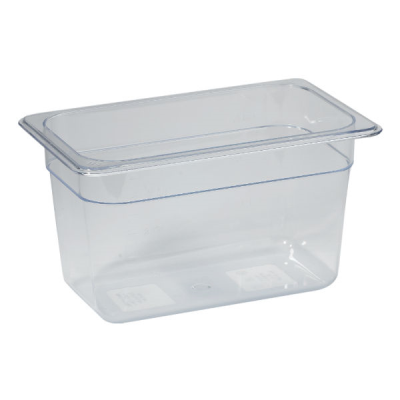 Gastronorm Pan Clear Polycarbonate 1/4 150mm Deep