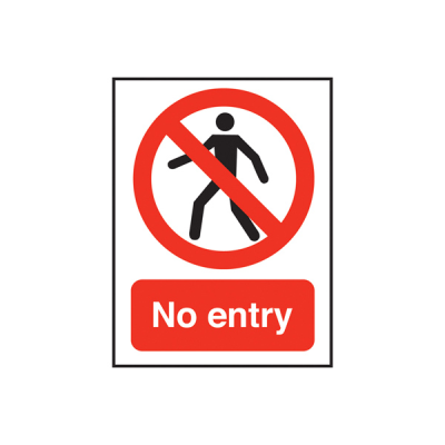 Self Adhesive No Entry Symbol Sign