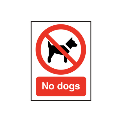 Self Adhesive No Dogs Symbol Sign