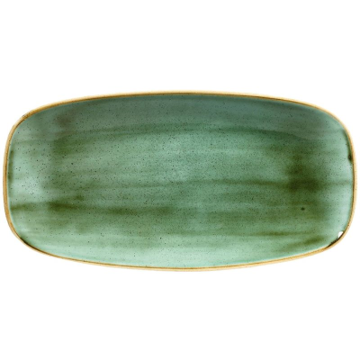 Churchill Stonecast Samphire Green Chefs Oblong Plate 11.75x6" (Pack 12)