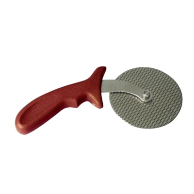 Regina Embossed Pizza Cutter with Red Handle