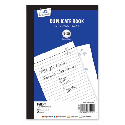 Just Stationery Duplicate Book - Full Size, 80 sets