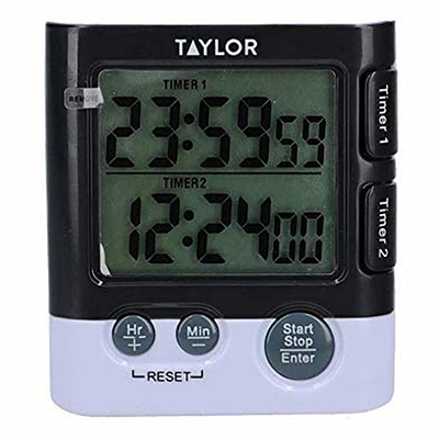 Taylor Dual Event Timer and Clock, 24 Hour