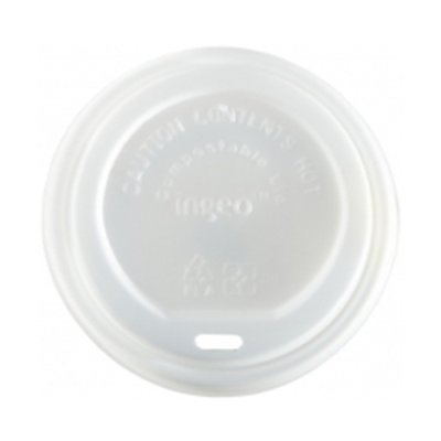 Compostable Domed Sip-thru Lid to fit 10-16oz Cup (Pack 100) [1000]