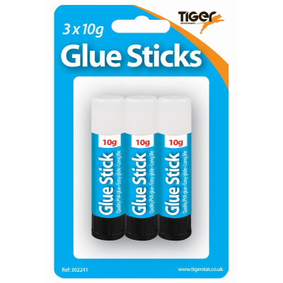 Tiger Glue Sticks 3 x10g (Pack 3)