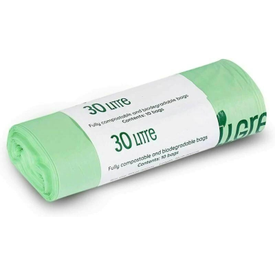 Tuffy Compostable Green Bin Liner 30 Litre (Pack 10)