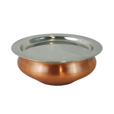 Copper Handi Serving Dish 14cm with lid