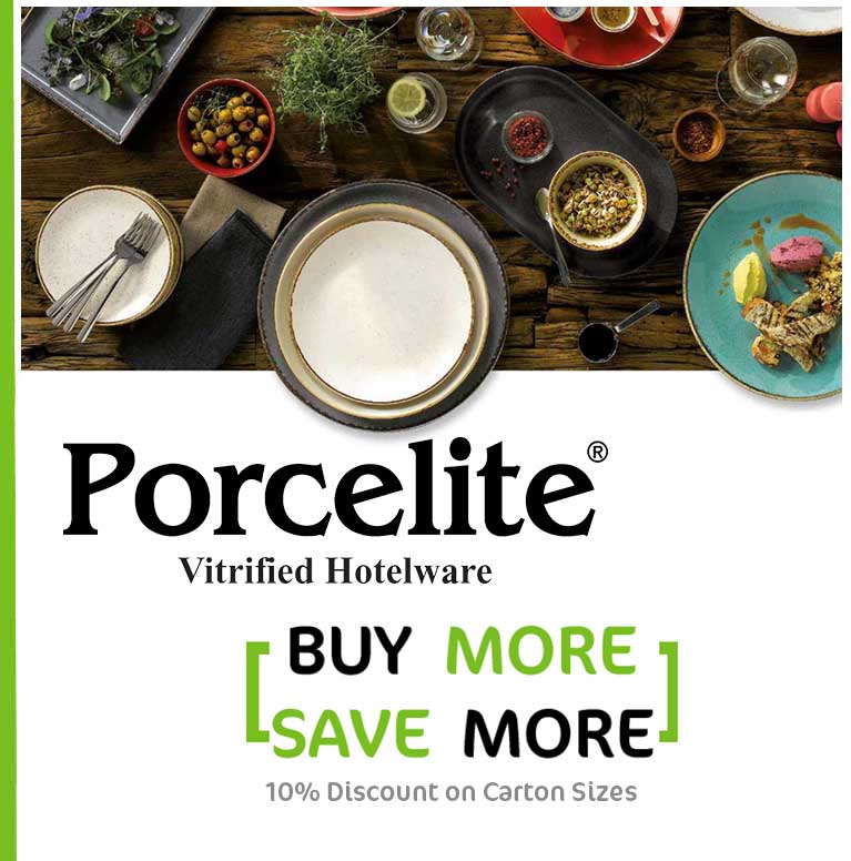 Discount on Porcelite crockery