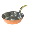 Copper Steel Mini Frying Pan with Brass Handle Medium 14(w) x 4(h)cm