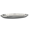 Stainless Steel Hammered Oval Plate 21x11cm
