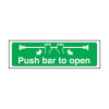 Self Adhesive Push Bar to Open Sign