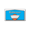 Bathroom with Image Pictorial Sign