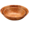 Woven Wooden Oval Bowl 18x23cm