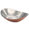 Copper Plated Hammered Oval Bread Serving Dish 20cm