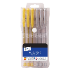 Just Stationery 6 Silver & Gold Gel Ink Pens (Pack 6)