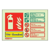 Wet Chemical Extinguishers Sign 150 x 100mm Rigid PVC Photoluminescent