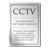 Brushed Silver CCTV In Operation Notice 297 x 210mm