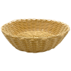 Woven Rattan Basket Round Natural 25.5cm x 6cm
