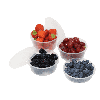 Disposable Plastic Round Containers & Lids 8oz (Pack 250)